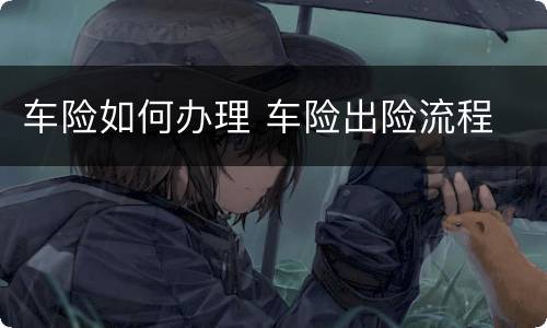 车险如何办理 车险出险流程
