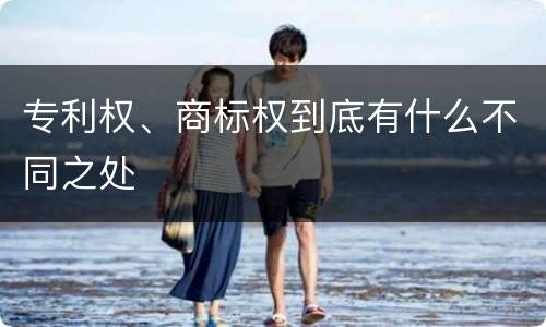 专利权、商标权到底有什么不同之处