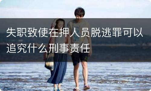 失职致使在押人员脱逃罪可以追究什么刑事责任