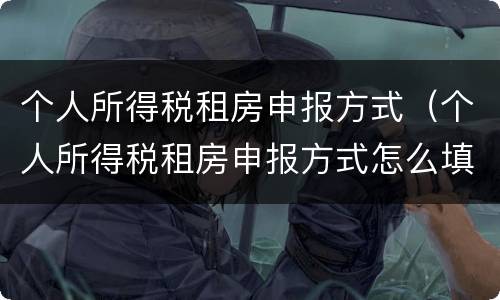 个人所得税租房申报方式（个人所得税租房申报方式怎么填写）