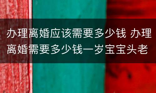 办理离婚应该需要多少钱 办理离婚需要多少钱一岁宝宝头老是碰硬乐西是怎么回事