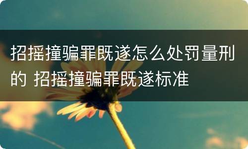 招摇撞骗罪既遂怎么处罚量刑的 招摇撞骗罪既遂标准