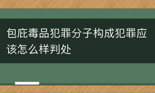 包庇毒品犯罪分子构成犯罪应该怎么样判处