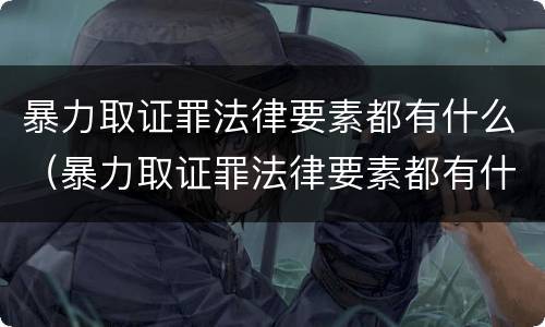 暴力取证罪法律要素都有什么（暴力取证罪法律要素都有什么案例）