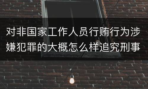对非国家工作人员行贿行为涉嫌犯罪的大概怎么样追究刑事责任