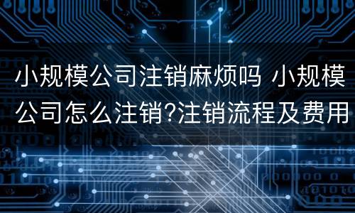小规模公司注销麻烦吗 小规模公司怎么注销?注销流程及费用