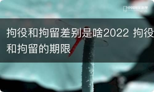 拘役和拘留差别是啥2022 拘役和拘留的期限