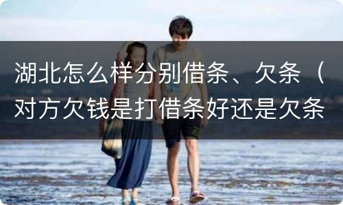 湖北怎么样分别借条、欠条（对方欠钱是打借条好还是欠条好）