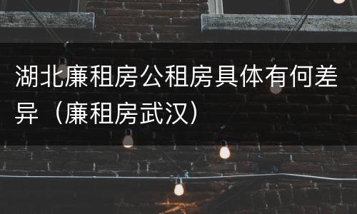 湖北廉租房公租房具体有何差异（廉租房武汉）