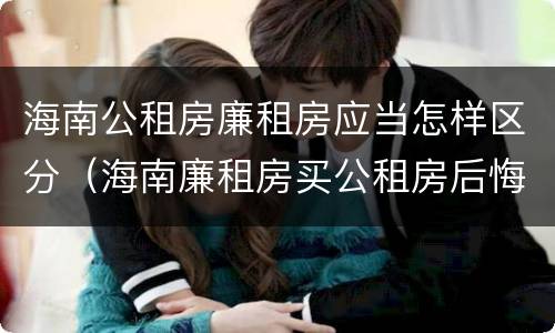 海南公租房廉租房应当怎样区分（海南廉租房买公租房后悔了）