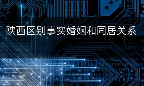 陕西区别事实婚姻和同居关系