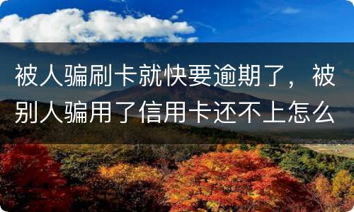 被人骗刷卡就快要逾期了，被别人骗用了信用卡还不上怎么办