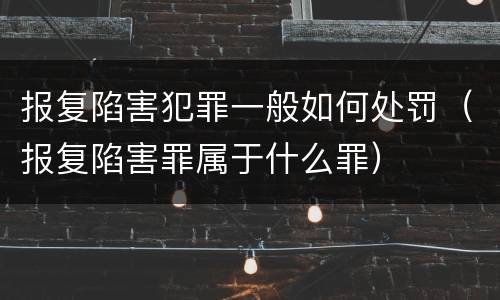 报复陷害犯罪一般如何处罚（报复陷害罪属于什么罪）