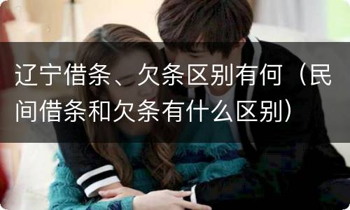 辽宁借条、欠条区别有何（民间借条和欠条有什么区别）