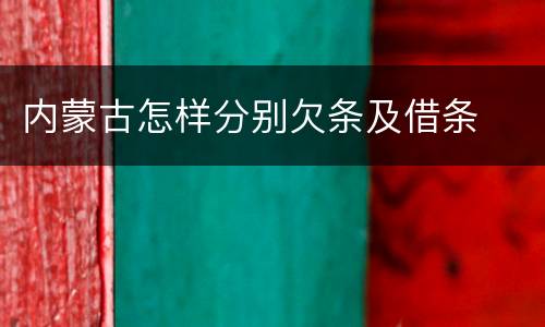 内蒙古怎样分别欠条及借条