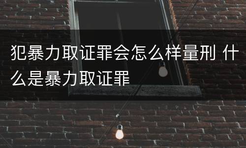 犯暴力取证罪会怎么样量刑 什么是暴力取证罪