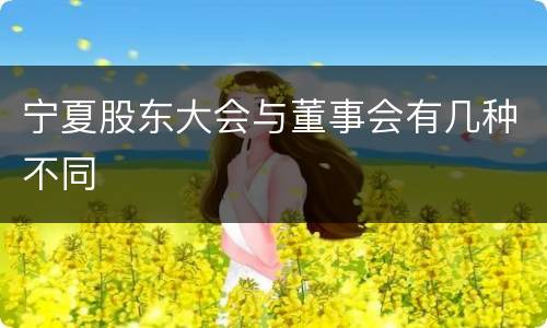 宁夏股东大会与董事会有几种不同