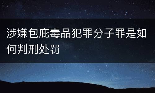 涉嫌包庇毒品犯罪分子罪是如何判刑处罚