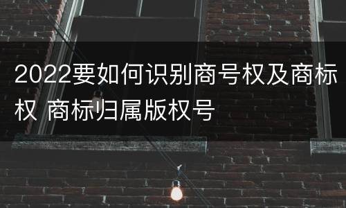 2022要如何识别商号权及商标权 商标归属版权号