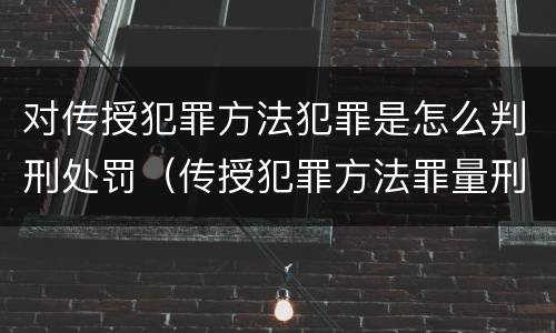 对传授犯罪方法犯罪是怎么判刑处罚（传授犯罪方法罪量刑）