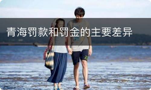青海罚款和罚金的主要差异