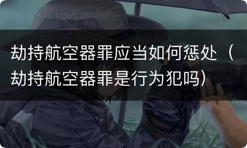 劫持航空器罪应当如何惩处（劫持航空器罪是行为犯吗）
