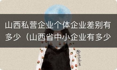 山西私营企业个体企业差别有多少（山西省中小企业有多少家）