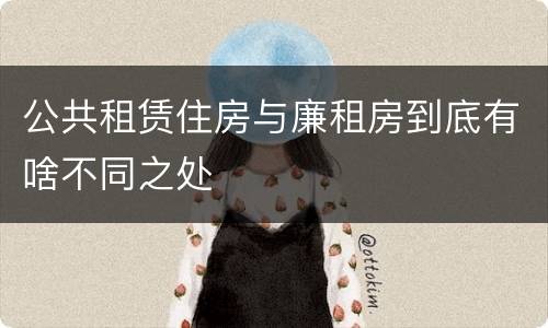 公共租赁住房与廉租房到底有啥不同之处
