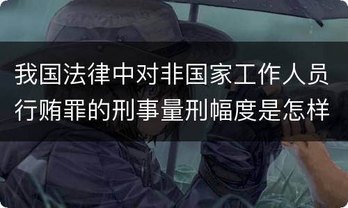 我国法律中对非国家工作人员行贿罪的刑事量刑幅度是怎样的