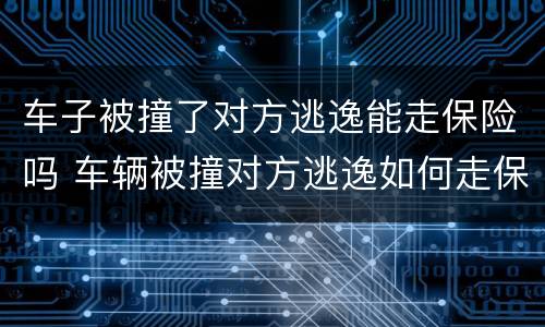 车子被撞了对方逃逸能走保险吗 车辆被撞对方逃逸如何走保险理赔