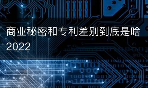 商业秘密和专利差别到底是啥2022