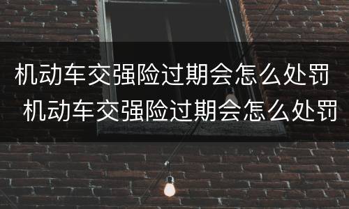 机动车交强险过期会怎么处罚 机动车交强险过期会怎么处罚规定
