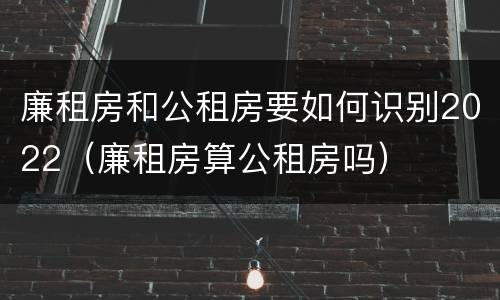 廉租房和公租房要如何识别2022（廉租房算公租房吗）