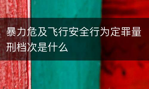 暴力危及飞行安全行为定罪量刑档次是什么