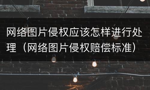 网络图片侵权应该怎样进行处理（网络图片侵权赔偿标准）