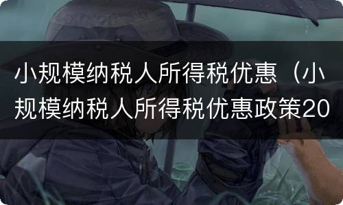 小规模纳税人所得税优惠（小规模纳税人所得税优惠政策2022）