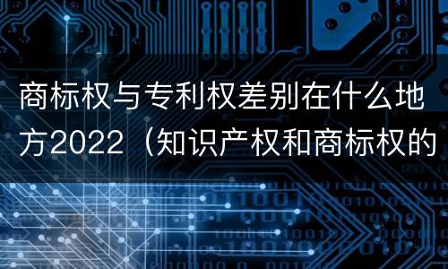 商标权与专利权差别在什么地方2022（知识产权和商标权的区别）