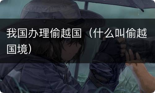 我国办理偷越国（什么叫偷越国境）