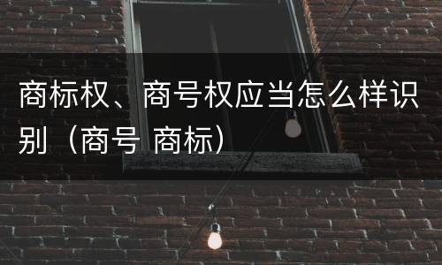 商标权、商号权应当怎么样识别（商号 商标）