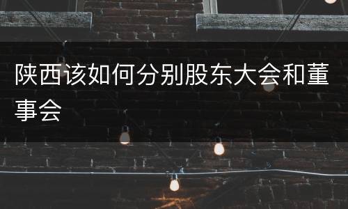 陕西该如何分别股东大会和董事会