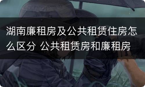 湖南廉租房及公共租赁住房怎么区分 公共租赁房和廉租房