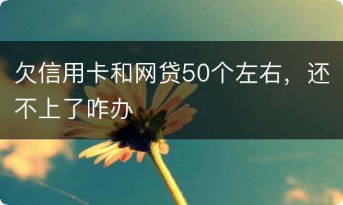 欠信用卡和网贷50个左右，还不上了咋办