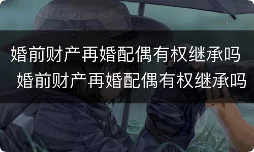 婚前财产再婚配偶有权继承吗 婚前财产再婚配偶有权继承吗法律规定