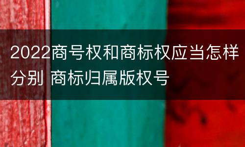2022商号权和商标权应当怎样分别 商标归属版权号