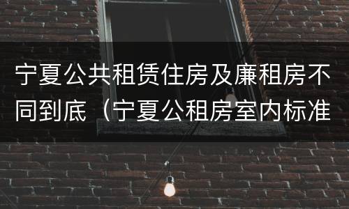 宁夏公共租赁住房及廉租房不同到底（宁夏公租房室内标准）