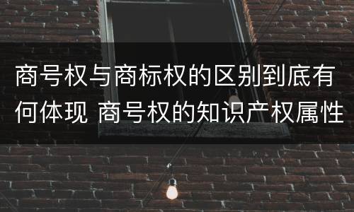 商号权与商标权的区别到底有何体现 商号权的知识产权属性