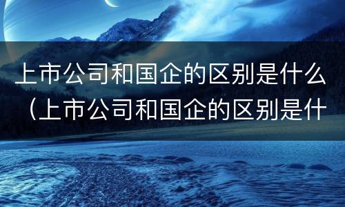 上市公司和国企的区别是什么（上市公司和国企的区别是什么呢）