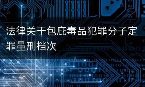 法律关于包庇毒品犯罪分子定罪量刑档次