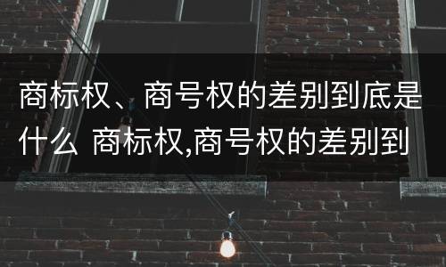 商标权、商号权的差别到底是什么 商标权,商号权的差别到底是什么