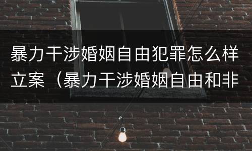 暴力干涉婚姻自由犯罪怎么样立案（暴力干涉婚姻自由和非法拘禁）